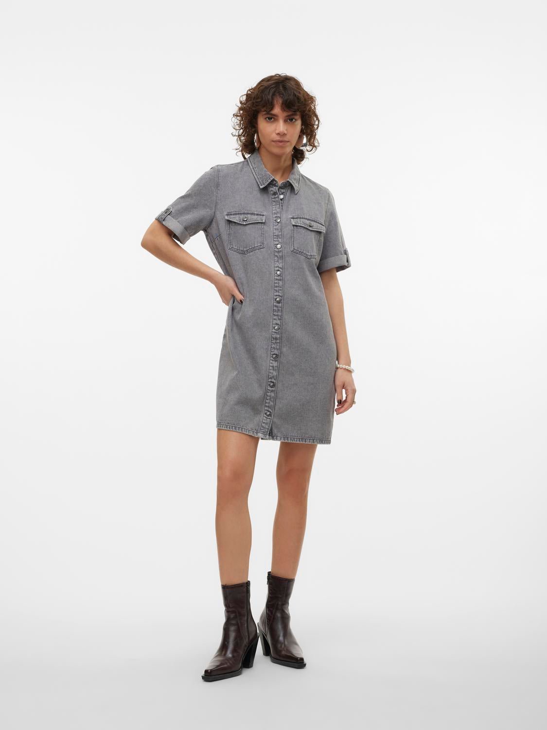 VMJENNIE Dress - Medium Grey Denim - VERO MODA & VILA Bergvik
